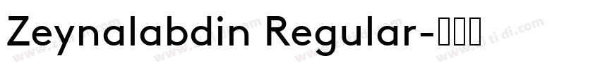 Zeynalabdin Regular字体转换